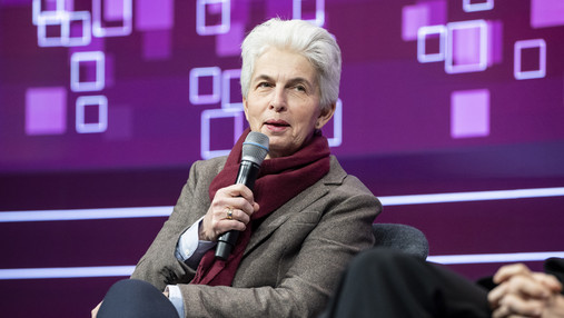 Foto zur dbb Jahrestagung 2024: Zu sehen ist Marie Agnes Strack-Zimmermann, FDP-Spitzenkandidatin für die Europawahl.